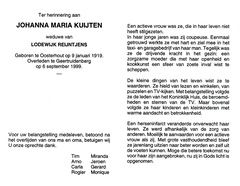 Johanna Maria Kuijten- Lodewijk Reijntjens