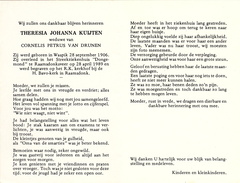 Theresia Johanna Kuijten- Cornelis Petrus van Drunen