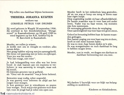 Theresia Johanna Kuijten Cornelis Petrus van Drunen