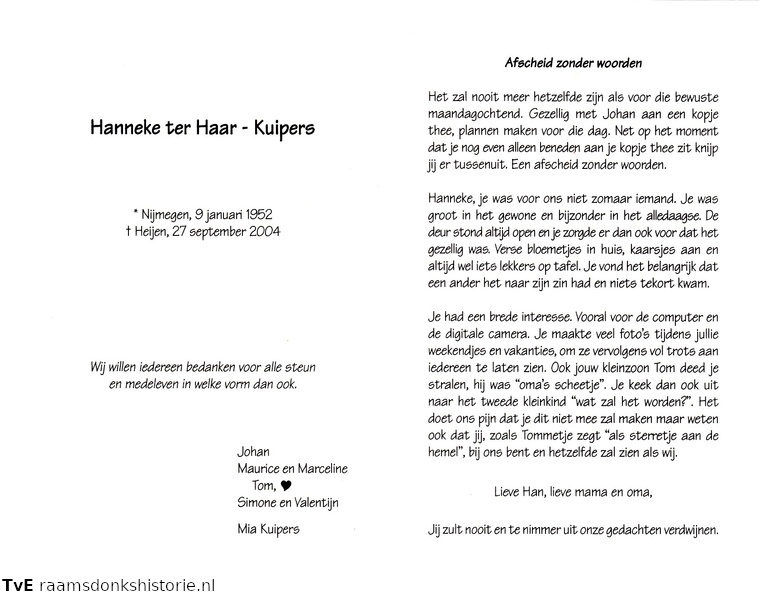 Hanneke Kuipers- Johan ter Haar