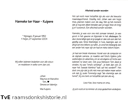 Hanneke Kuipers- Johan ter Haar