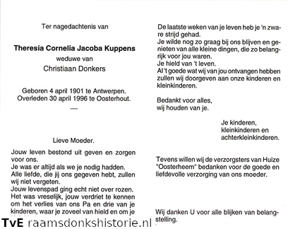 Theresia Cornelia Jacoba Kuppens- Christiaan Donkers