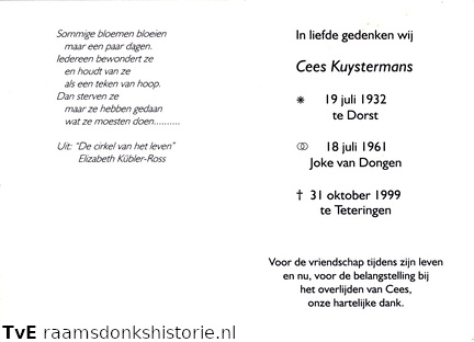 Cees Kuystermans- Joke van Dongen