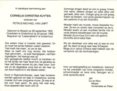 Cornelia Christina Kuyten- Petrus Michael van Limpt