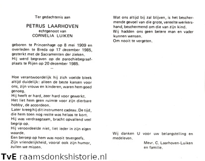 Petrus Laarhoven Cornelia Luiken