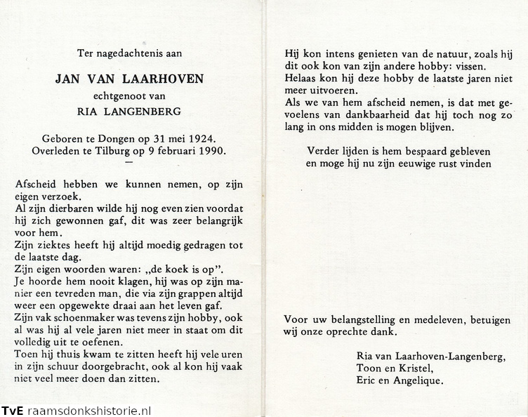 Jan van Laarhoven Ria Langenberg