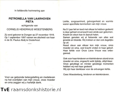 Petronella van Laarhoven Cornelis Hendrikus Woestenberg