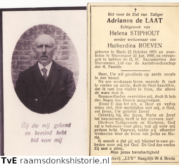 Adrianus de Laat Helena van Stiphout Huiberdina Roeven