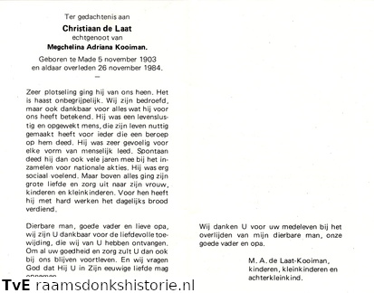 Christiaan de Laat Megchelina Adriana Kooiman