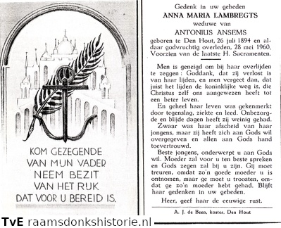 Anna Maria Lambregts Antonius Ansems
