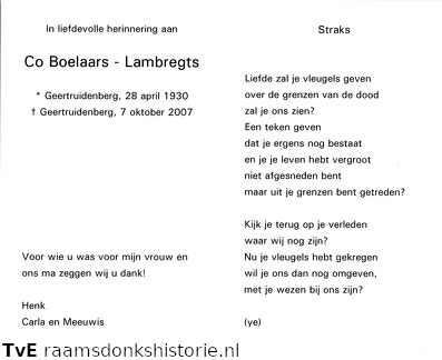Co Lambregts Henk Boelaars