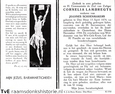 Cornelia Lambregts Joannes Schoenmakers