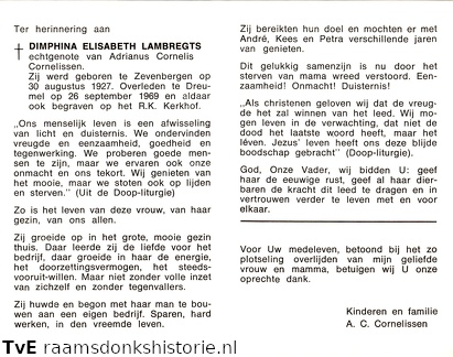 Dimphina Elisabeth Lambregts Adrianus Cornelis Cornelissen