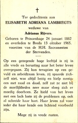 Elisabeth Adriana Lambregts Adrianus Rijvers