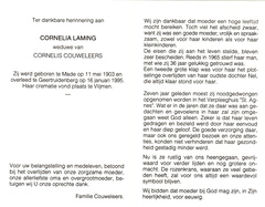 Cornelia Laming Cornelis Couweleers