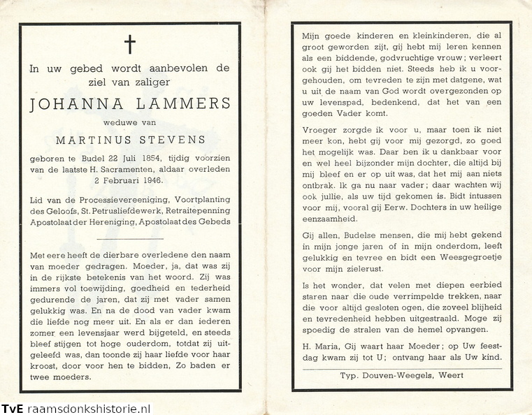 Johanna Lammers Martinus Stevens