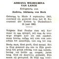 Adriana Wilhelmina van Lange Andreas Adrianus van Beek