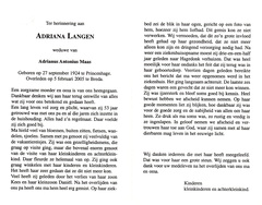 Adriana Langen Adrianus Antonius Maas