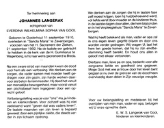 Johannes Langerak Everdina Wilhelmina Sophia van Gool
