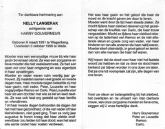 Nelly Langerak-Harry Gouverneur