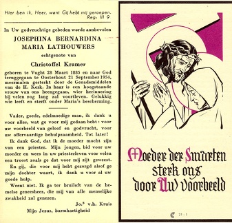 Josephina Bernardina Maria Lathouwers Christoffel Kramer