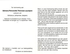 Adriana Petronella Theresia Laurijsen Adrianus Johannes Jespers