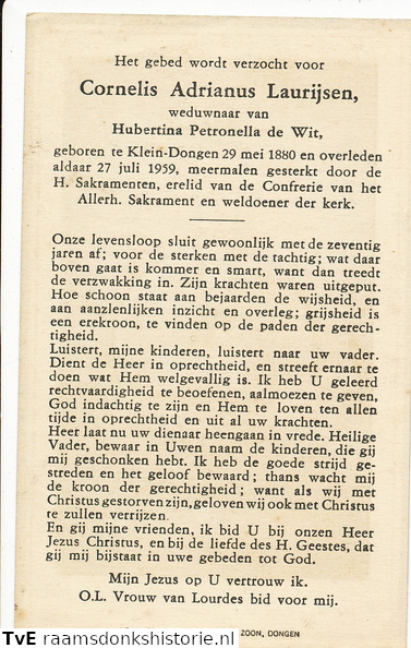 Cornelis Adrianus Laurijsen Hubertina Petronella de Wit
