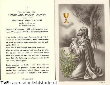 Magdalena Jacoba Lauwen Sebastiaan Cornelis Hermus Christoffel van Lier