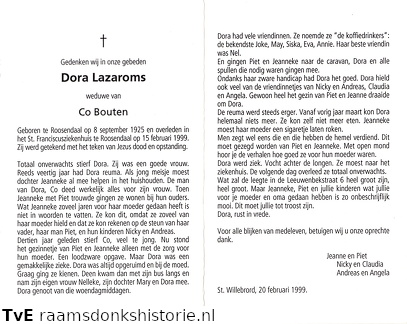 Dora Lazaroms,  Co Bouten
