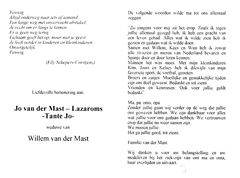 Jo Lazaroms   Willem van der Mast