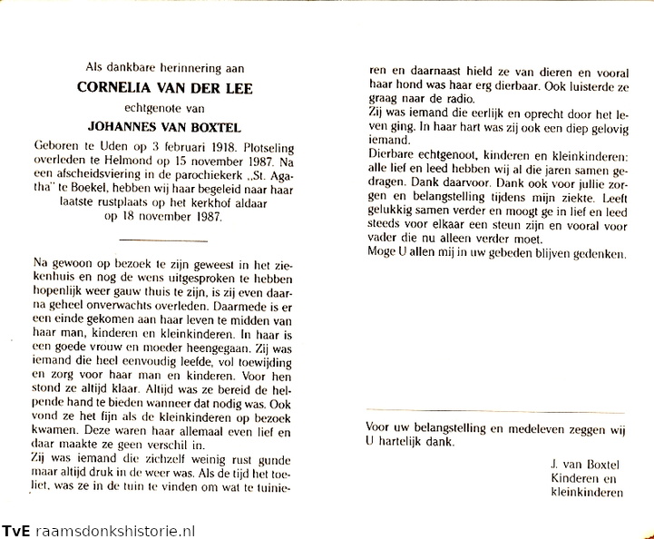 Cornelia van der Lee Johannes van Boxtel