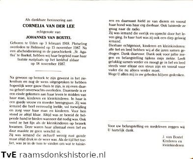 Cornelia van der Lee Johannes van Boxtel