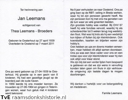 Jan Leemans Thea Broeders