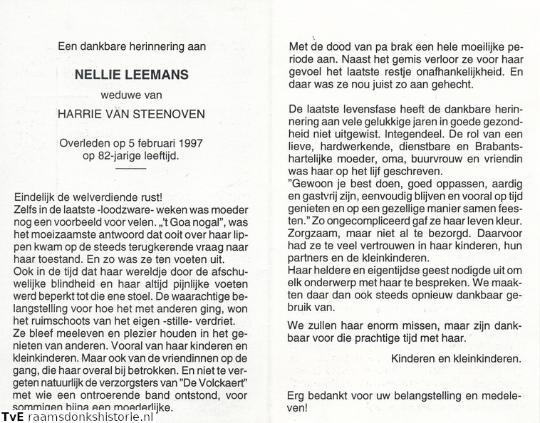 Nellie Leemans Harrie van Steenoven