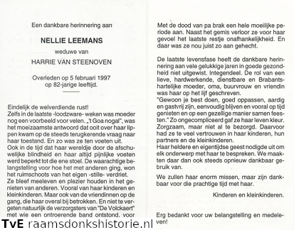 Nellie Leemans Harrie van Steenoven