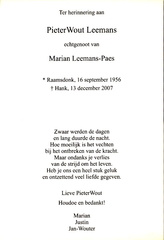 Pieter Wout Leemans Marian Paes