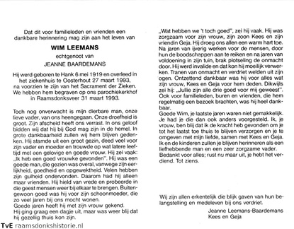 Wim Leemans Jeanne Baardemans