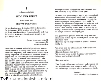 Nico van Leent Rie van der Vorst