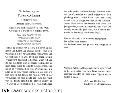 Tonny van Leent Arnold van Oosterhout