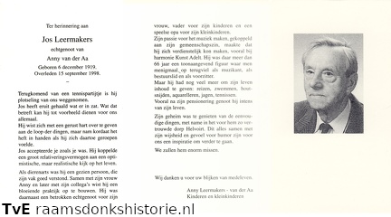 Jos Leermakers Anny van der Aa