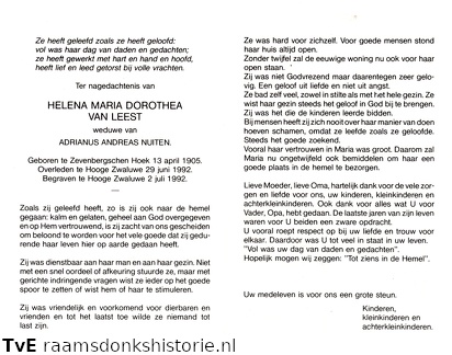 Helena Maria Dorothea van Leest Adrianus Andreas Nuiten