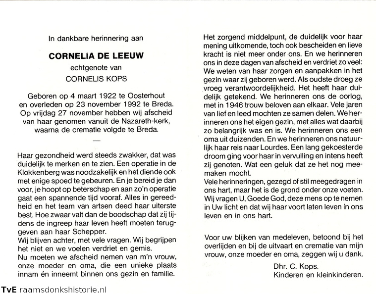 Cornelia de Leeuw Cornelis Kops
