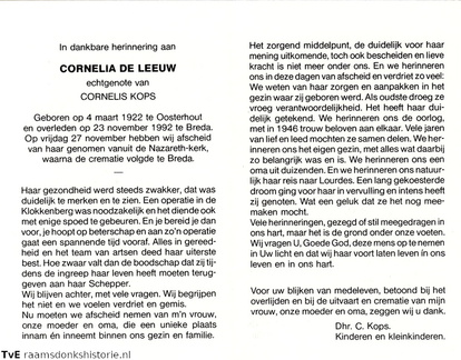 Cornelia de Leeuw Cornelis Kops