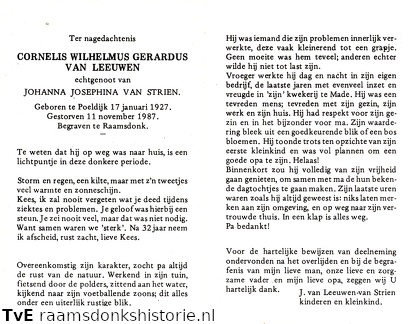 Cornelis Wilhelmus Gerardus van Leeuwen Johanna Josephina van Strien