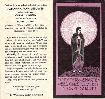 Johanna van Leeuwen Cornelis Jansen Hubertus Vink