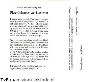 Pieter Johannes van Leeuwen Adrie Schipperen
