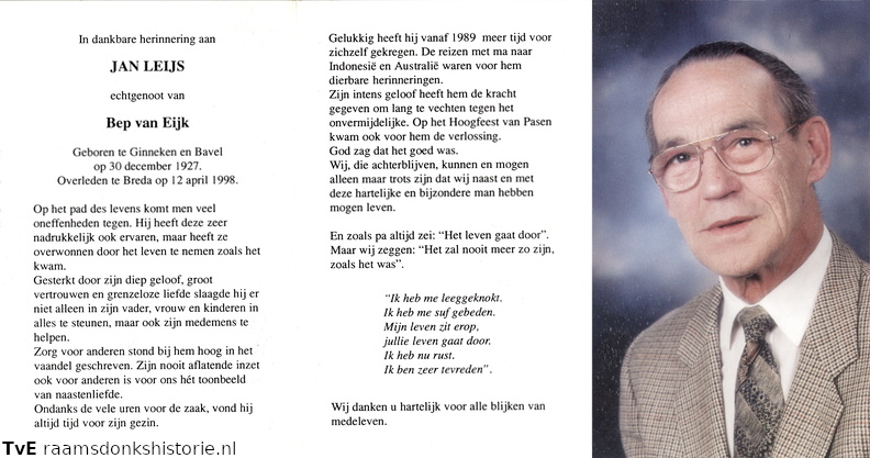 Jan Leijs Bep van Eijk