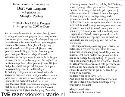 Bert van Leijsen Marijke Peeters