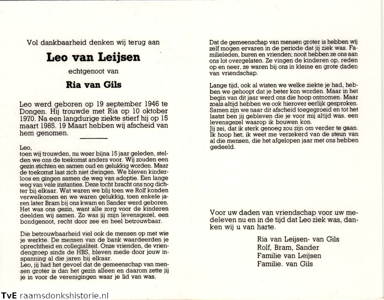 Leo van Leijsen Ria van Gils