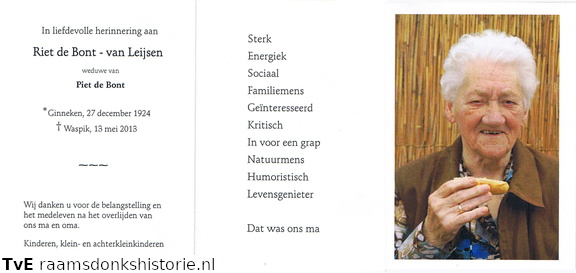 Riet van Leijsen-Piet de Bont